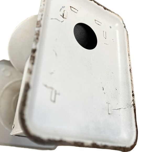 VINTAGE American Family White Farmhouse  Decorative Kitchen Scale & Faux Plant. - Picture 6 of 8